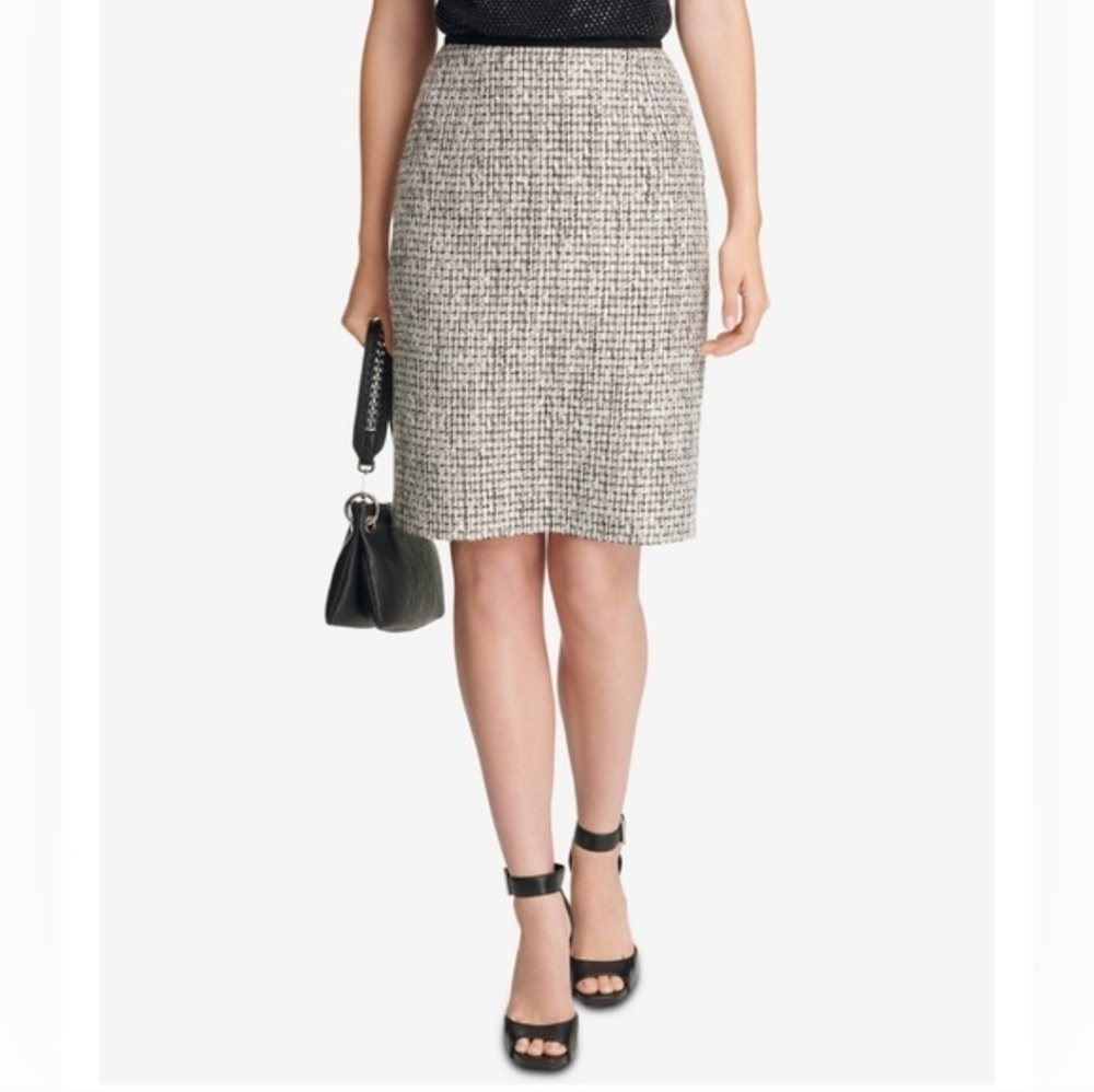 Calvin Klein Tweed Pencil Skirt